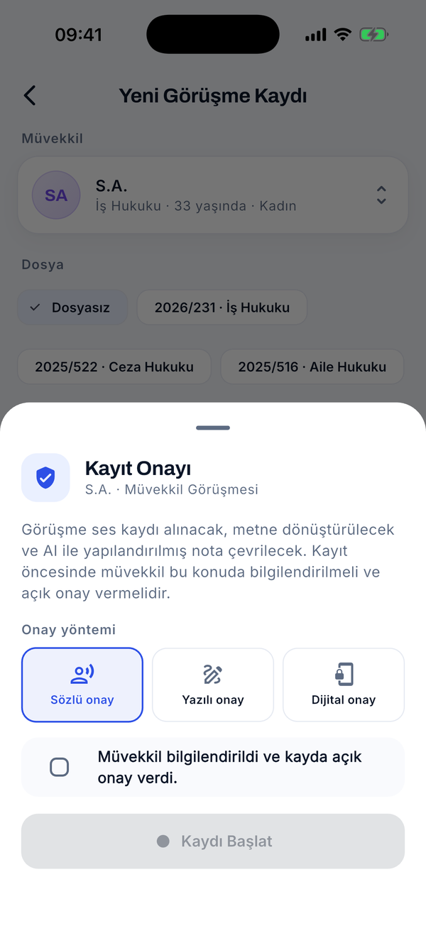 Kayıt onayı