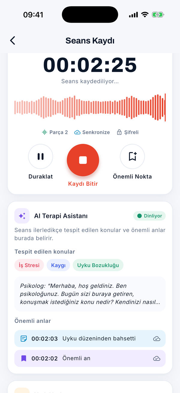 Kayıt ekranı